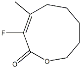 (Z)-3-Fluoro-4-methyl-1-oxacyclonona-3-en-2-one Struktur