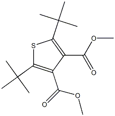 2,5-Di-tert-butylthiophene-3,4-dicarboxylic acid dimethyl ester Struktur