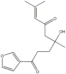 9-(3-Furanyl)-6-hydroxy-2,6-dimethyl-2-nonene-4,9-dione Struktur