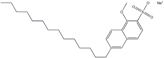 1-Methoxy-6-tetradecyl-2-naphthalenesulfonic acid sodium salt Struktur