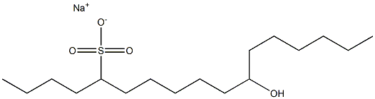 11-Hydroxyheptadecane-5-sulfonic acid sodium salt Struktur