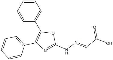 [2-(4,5-Diphenyloxazole-2-yl)hydrazono]acetic acid Struktur