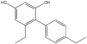 4-(4-Ethylphenyl)-5-ethylbenzene-1,3-diol Struktur