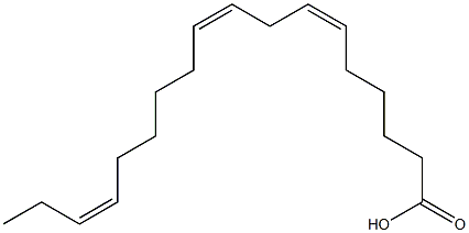 (6Z,9Z,15Z)-6,9,15-Octadecatrienoic acid Struktur