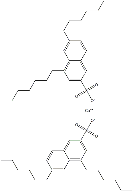 Bis(4,6-dihexyl-2-naphthalenesulfonic acid)calcium salt Struktur