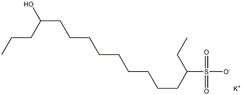 13-Hydroxyhexadecane-3-sulfonic acid potassium salt Struktur