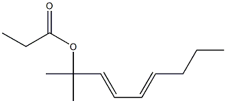 Propionic acid 1,1-dimethyl-2,4-octadienyl ester Struktur