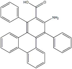 1,4-Diphenyl-3-aminotriphenylene-2-carboxylic acid Struktur