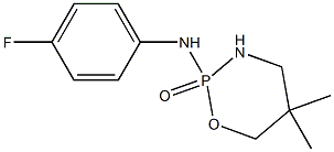 2-[(4-Fluorophenyl)amino]-5,5-dimethyltetrahydro-2H-1,3,2-oxazaphosphorine 2-oxide Struktur