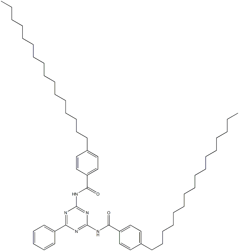 N,N'-(6-Phenyl-1,3,5-triazine-2,4-diyl)bis(4-hexadecylbenzamide) Struktur