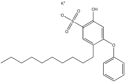 5-Hydroxy-2-decyl[oxybisbenzene]-4-sulfonic acid potassium salt Struktur