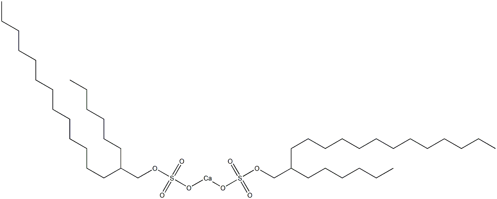 Bis(2-hexylpentadecyloxysulfonyloxy)calcium Struktur