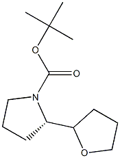 (2S)-2-(Tetrahydrofuran-2-yl)pyrrolidine-1-carboxylic acid tert-butyl ester Struktur