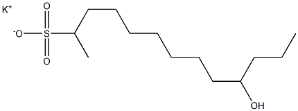 10-Hydroxytridecane-2-sulfonic acid potassium salt Struktur