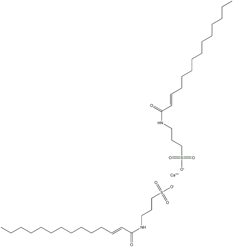 Bis[3-(2-tetradecenoylamino)-1-propanesulfonic acid]calcium salt Struktur