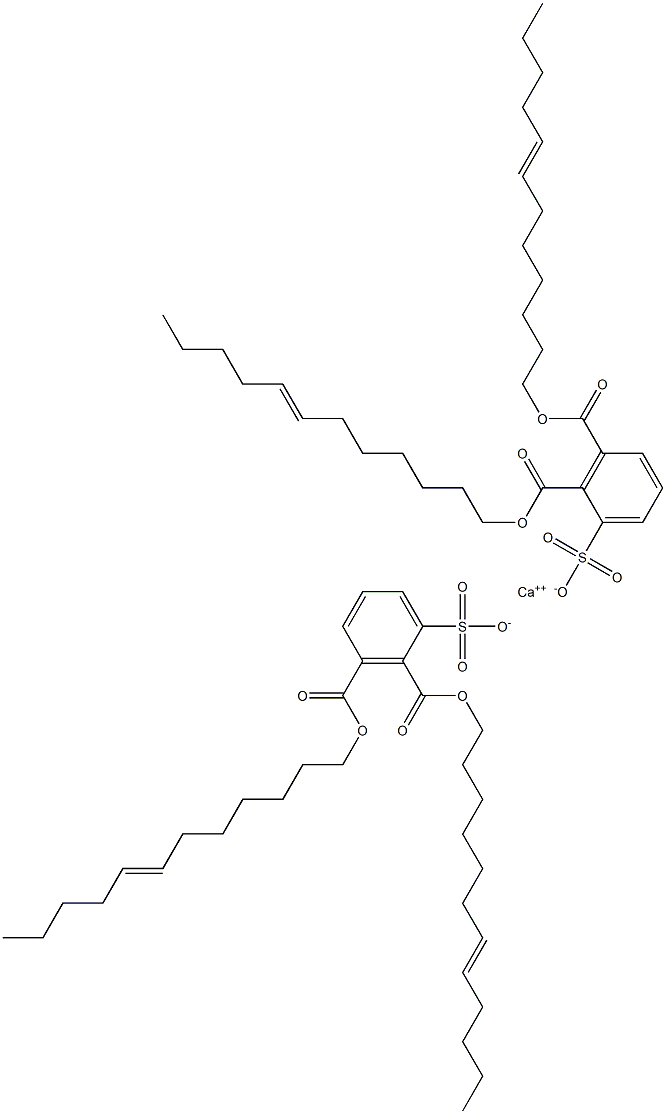 Bis[2,3-di(7-dodecenyloxycarbonyl)benzenesulfonic acid]calcium salt Struktur