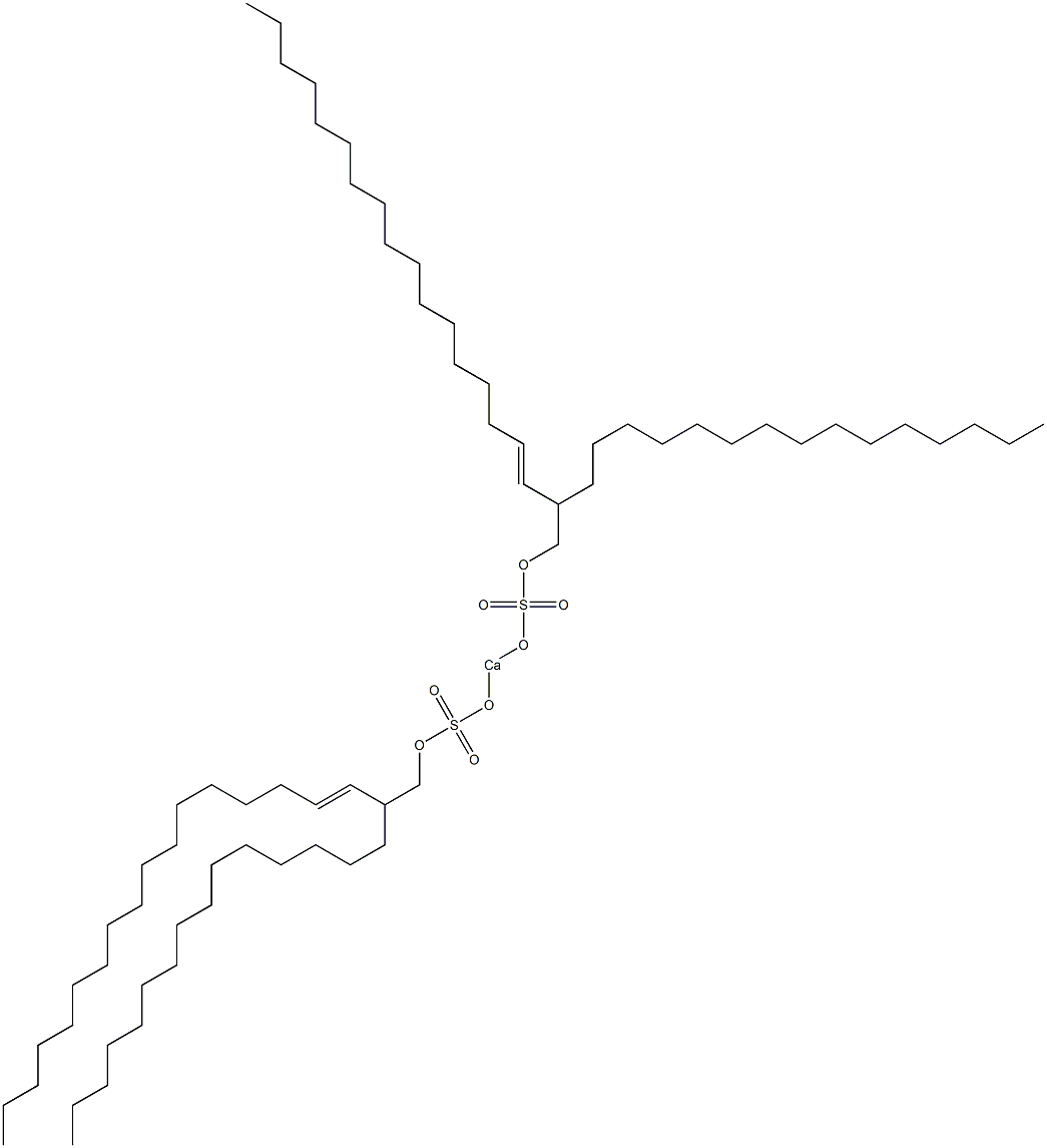 Bis(2-pentadecyl-3-nonadecenyloxysulfonyloxy)calcium Struktur