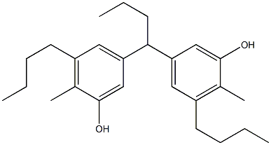 5,5'-Butylidenebis(2-methyl-3-butylphenol) Struktur