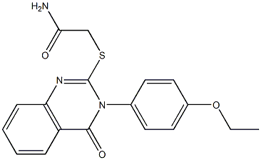 2-(2-Amino-2-oxoethylthio)-3-(4-ethoxyphenyl)-quinazolin-4(3H)-one Struktur