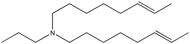 N-Propyl-N,N-di(6-octenyl)amine Struktur