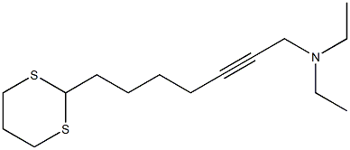 N,N-Diethyl-7-(1,3-dithian-2-yl)-2-heptyn-1-amine Struktur