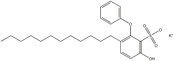 3-Hydroxy-6-dodecyl[oxybisbenzene]-2-sulfonic acid potassium salt Struktur