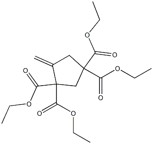 4-Methylene-cyclopentane-1,1,3,3-tetracarboxylic acid tetraethyl ester Struktur