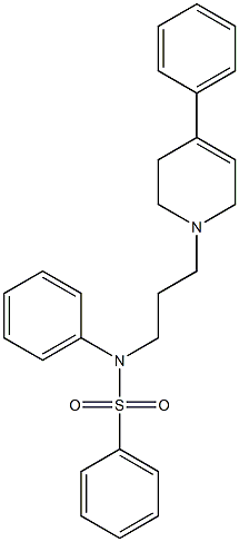 N-[3-[(1,2,3,6-Tetrahydro-4-phenylpyridin)-1-yl]propyl]-N-phenylbenzenesulfonamide Struktur