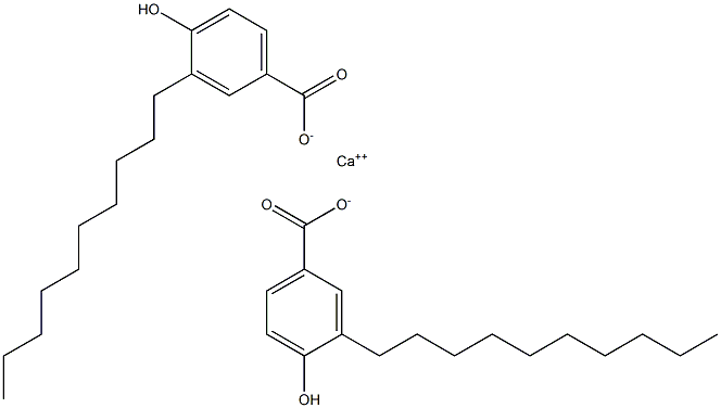 Bis(3-decyl-4-hydroxybenzoic acid)calcium salt Struktur