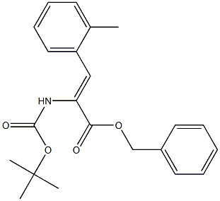 3-(2-Methylphenyl)-2-[(tert-butoxy)carbonylamino]acrylic acid benzyl ester Struktur