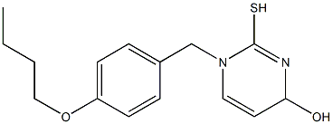 1-(4-Butoxybenzyl)-1,4-dihydro-2-mercaptopyrimidin-4-ol Struktur