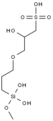 3-[3-[Methoxydi(hydroxy)silyl]propoxy]-2-hydroxy-1-propanesulfonic acid Struktur