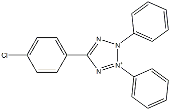 5-(p-Chlorophenyl)-2,3-diphenyl-2H-tetrazol-3-ium Struktur