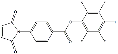 4-[(2,5-Dihydro-2,5-dioxo-1H-pyrrol)-1-yl]benzoic acid (pentafluorophenyl) ester Struktur