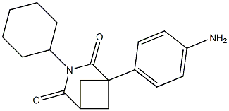 1-(4-Aminophenyl)-3-cyclohexyl-3-azabicyclo[3.1.1]heptane-2,4-dione Struktur