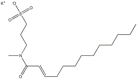 3-[N-(2-Tridecenoyl)-N-methylamino]-1-propanesulfonic acid potassium salt Struktur