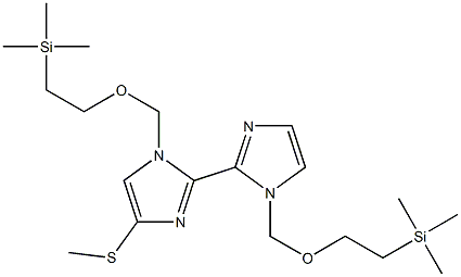 1,1'-Bis[2-(trimethylsilyl)ethoxymethyl]-4-methylthio-2,2'-bi-1H-imidazole Struktur