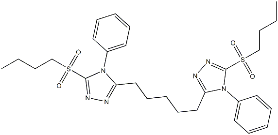 5,5'-(1,5-Pentanediyl)bis[4-(phenyl)-3-butylsulfonyl-4H-1,2,4-triazole] Struktur