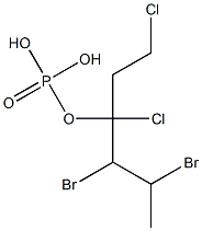 Phosphoric acid hydrogen (1,2-dibromopropyl)(1,3-dichloropropyl) ester Struktur