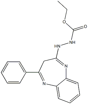 3-[4-(Phenyl)-3H-1,5-benzodiazepin-2-yl]carbazic acid ethyl ester Struktur