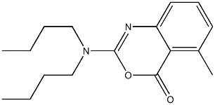 2-Dibutylamino-5-methyl-4H-3,1-benzoxazin-4-one Struktur