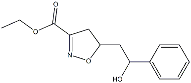 5-(2-Phenyl-2-hydroxyethyl)-4,5-dihydroisoxazole-3-carboxylic acid ethyl ester Struktur