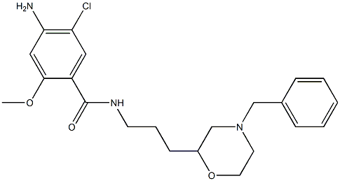 4-Amino-5-chloro-2-methoxy-N-[3-(4-benzylmorpholin-2-yl)propyl]benzamide Struktur