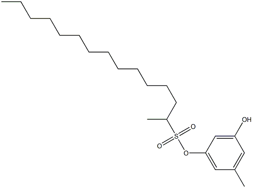 2-Pentadecanesulfonic acid 3-hydroxy-5-methylphenyl ester Struktur