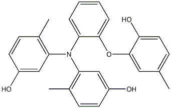 N,N-Bis(3-hydroxy-6-methylphenyl)-2-(2-hydroxy-5-methylphenoxy)benzenamine Struktur