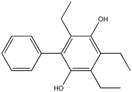 2-Phenyl-3,5,6-triethylbenzene-1,4-diol Struktur