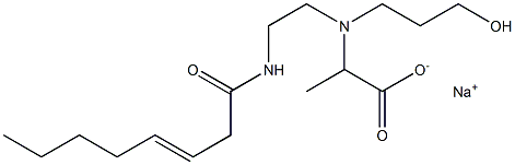 2-[N-(3-Hydroxypropyl)-N-[2-(3-octenoylamino)ethyl]amino]propionic acid sodium salt Struktur