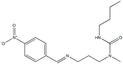 N-Methyl-N-(3-(4-nitrophenyl)methyleneaminopropyl)-N'-butylurea Struktur