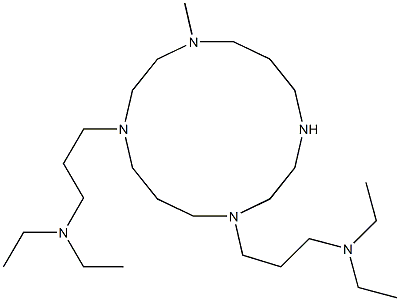 4,8-Bis(3-diethylaminopropyl)-11-methyl-1,4,8,11-tetraazacyclotetradecane Struktur