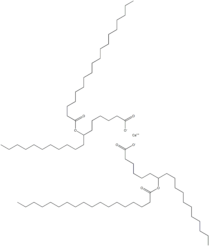 Bis(7-octadecanoyloxyoctadecanoic acid)calcium salt Struktur